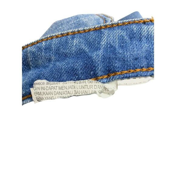 Zara Trafaluc Jeans Womens Size 6 Embroidered Floral Distressed Blue Denim - Picture 12 of 12